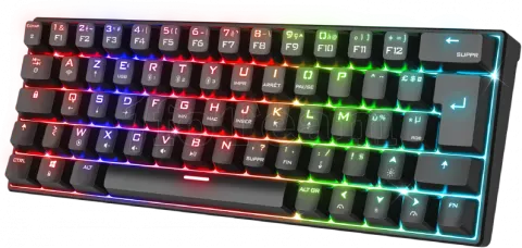 Photo de Clavier Gamer sans fil Bluetooth mécanique (Red Switch) Spirit of Gamer Xpert K200 TKL RGB (Noir)