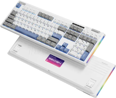 Photo de Clavier Gamer sans fil mécanique (BSON Lavender) 1stPlayer Neo108 ARGB (Bleu/blanc)