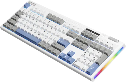 Photo de Clavier Gamer sans fil mécanique (BSON Lavender) 1stPlayer Neo108 ARGB (Bleu/blanc)