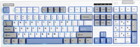 Photo de Clavier Gamer sans fil mécanique (BSON Lavender) 1stPlayer Neo108 ARGB (Bleu/blanc)