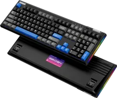 Photo de Clavier Gamer sans fil mécanique (BSON Lavender) 1stPlayer Neo108 ARGB (Noir/Bleu)