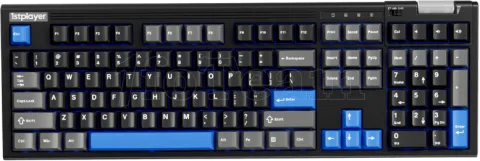 Photo de Clavier Gamer sans fil mécanique (BSON Lavender) 1stPlayer Neo108 ARGB (Noir/Bleu)