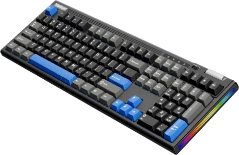 Photo de Clavier Gamer sans fil mécanique (BSON Lavender) 1stPlayer Neo108 ARGB (Noir/Bleu)