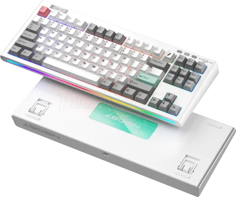 Photo de Clavier Gamer sans fil mécanique (BSON Lavender) 1stPlayer Neo87 RGB (Blanc)