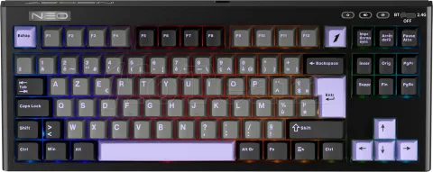 Photo de Clavier Gamer sans fil mécanique (BSON Lavender) 1stPlayer Neo87 RGB (Noir)
