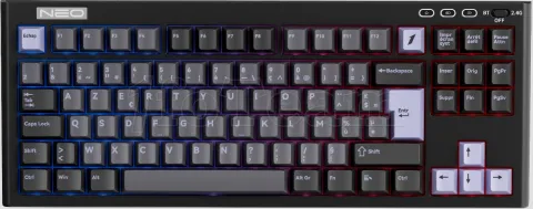 Photo de Clavier Gamer sans fil mécanique (BSON Lavender) 1stPlayer Neo87 RGB (Noir/violet)