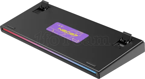 Photo de Clavier Gamer sans fil mécanique (BSON Lavender) 1stPlayer Neo87 RGB (Noir/violet)