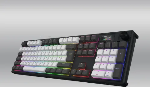 Photo de Clavier Gamer sans fil mécanique (Hator Aurum Linear) Hator Skyfall 100 Pro RGB (Noir)