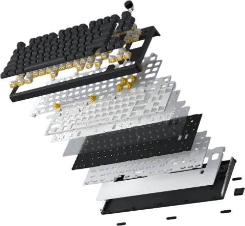 Photo de Clavier Gamer sans fil mécanique (Hator Aurum Linear) Hator Skyfall 100 Pro RGB (Noir)