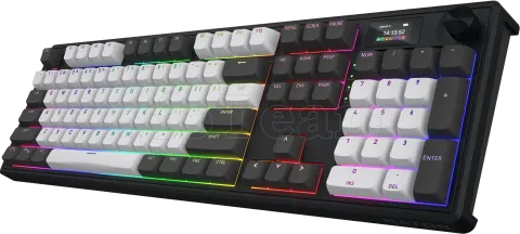 Photo de Clavier Gamer sans fil mécanique (Hator Aurum Linear) Hator Skyfall 100 Pro RGB (Noir/Blanc)