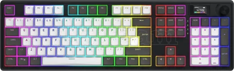 Photo de Clavier Gamer sans fil mécanique (Hator Aurum Linear) Hator Skyfall 100 Pro RGB (Noir/Blanc)