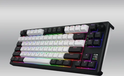 Photo de Clavier Gamer sans fil mécanique (Hator Aurum Linear) Hator Skyfall 80 Mag Ultima 8K TKL RGB (Noir)
