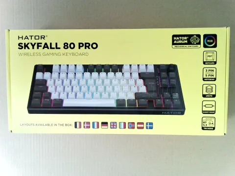 Photo de Clavier Gamer sans fil mécanique (Hator Aurum Linear) Hator Skyfall 80 Pro TKL RGB (Noir) - SN HT20250101922371 - ID 223964