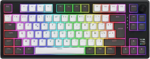 Photo de Clavier Gamer sans fil mécanique (Hator Aurum Linear) Hator Skyfall 80 Pro TKL RGB (Noir)