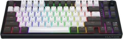 Photo de Clavier Gamer sans fil mécanique (Hator Aurum Linear) Hator Skyfall 80 Pro TKL RGB (Noir)