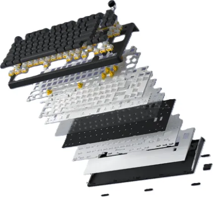 Photo de Clavier Gamer sans fil mécanique (Hator Aurum Linear) Hator Skyfall 80 Pro TKL RGB (Noir)