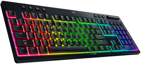 Photo de Clavier Gamer sans fil mécanique (Razer Orange) Razer BlackWidow V4 X Tenkeyless HyperSpeed RGB (Noir)