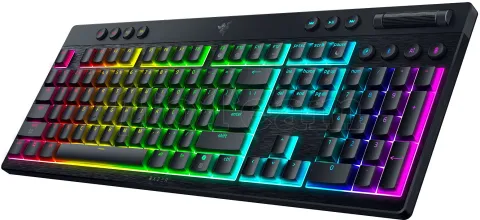 Photo de Clavier Gamer sans fil mécanique (Razer Orange) Razer BlackWidow V4 X Tenkeyless HyperSpeed RGB (Noir)