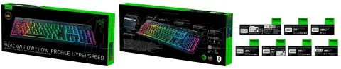 Photo de Clavier Gamer sans fil mécanique (Razer Orange) Razer BlackWidow V4 X Tenkeyless HyperSpeed RGB (Noir)