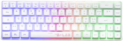 Photo de Clavier Gamer sans fil Semi-Mécanique G-Lab Keyz-Hydrogen 60% ARGB (Blanc)