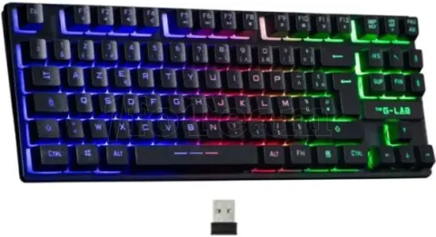 Photo de Clavier Gamer sans fil The G-Lab Keyz Caesium TKL RGB (Noir)