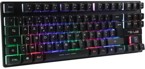 Photo de Clavier Gamer sans fil The G-Lab Keyz Caesium TKL RGB (Noir)