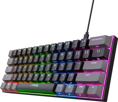 Photo de Clavier Gamer Trust GXT 867 Acira 60 Mini RGB (Noir)