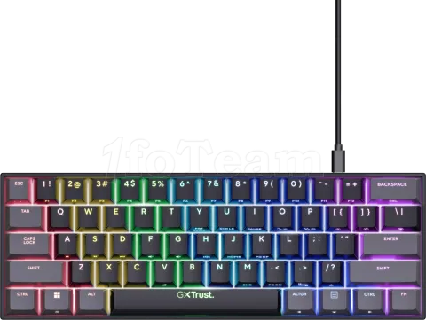 Photo de Clavier Gamer Trust GXT 867 Acira 60 Mini RGB (Noir)
