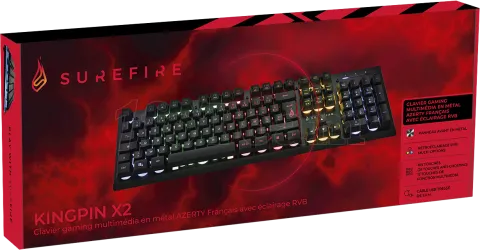 Photo de Clavier Gamer Verbatim SureFire KingPin X2 RGB (Noir)