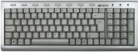 Photo de Clavier Hiper HCK-1S18A QWERTZ Hongrois (Argent)