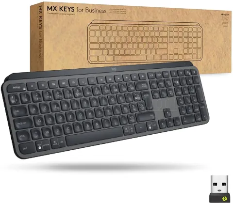 Photo de Clavier sans fil Bluetooth Logitech MX Master Keys Business (Noir)