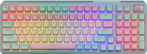 Photo de Clavier sans fil Bluetooth mécanique (Kailh Box V2 Red) Cooler Master MK770 RGB (Vert/Rose/Orange)