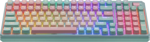 Photo de Clavier sans fil Bluetooth mécanique (Kailh Box V2 Red) Cooler Master MK770 RGB (Vert/Rose/Orange)