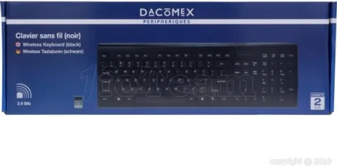 Photo de Clavier sans fil Dacomex K250W (Noir)