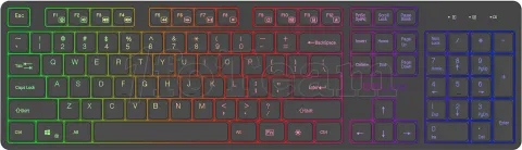 Photo de Clavier sans fil Delux SK 800GL Slim Silent RGB (Noir) QWERTY