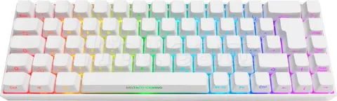 Photo de Clavier sans fil Gamer mécanique (Kailh Red) Deltaco WK95 RGB (Blanc)