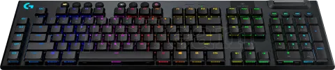 Photo de Clavier sans fil Gamer mécanique (Logitech GL Tactile Brown ) Logitech G915 Lightspeed RGB (Noir)