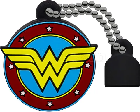 Photo de Clé USB 2.0 Emtec Blason DC Comics Wonder Woman - 16Go (Bleu/Rouge/Jaune)