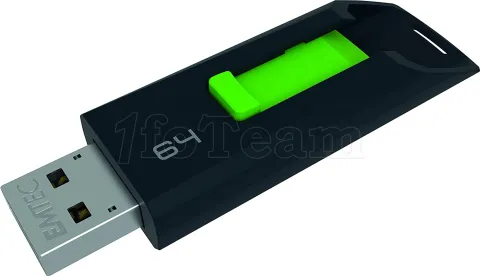 Photo de Clé USB 2.0 Emtec C450 Slide - 64Go (Noir)