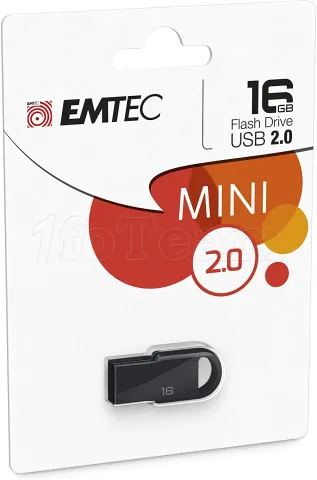 Photo de Clé USB 2.0 Emtec D250 Mini - 16Go (Noir)