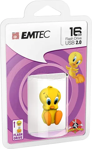Photo de Clé USB 2.0 Emtec L100 Looney Tunes Titi - 16Go (Jaune)