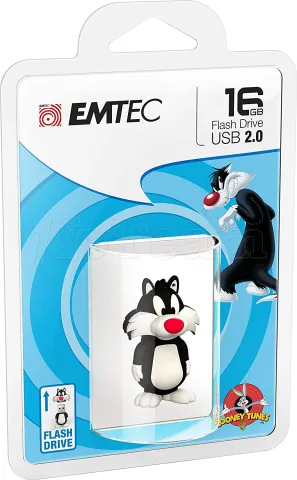 Photo de Clé USB 2.0 Emtec L101 Looney Tunes Sylvestre - 16Go (Blanc/Noir)