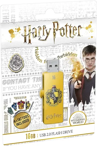 Photo de Clé USB 2.0 Emtec M730 Harry Potter Poufsouffle - 16Go (Jaune)