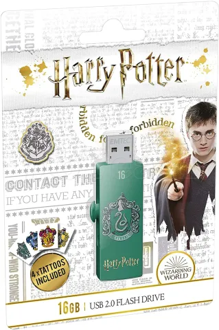 Photo de Clé USB 2.0 Emtec M730 Harry Potter Serpentard - 16Go (Vert)