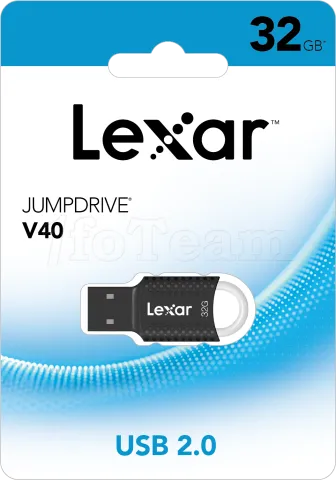 Photo de Clé USB 2.0 Lexar JumpDrive V40 - 32Go (Noir)
