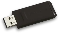 Photo de Clé USB 2.0 Verbatim Slider - 128Go (Noir)