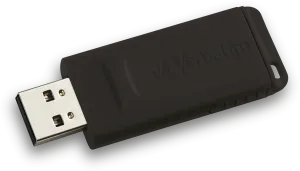 Photo de Clé USB 2.0 Verbatim Slider - 128Go (Noir)
