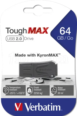 Photo de Clé USB 2.0 Verbatim ToughMax - 64Go (Noir)