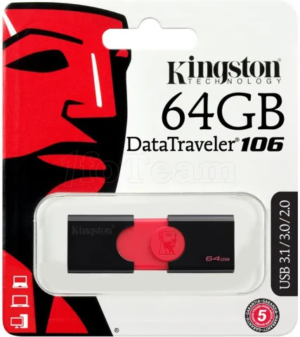 Photo de Clé USB 3.0 Kingston DataTraveler 106 - 64Go