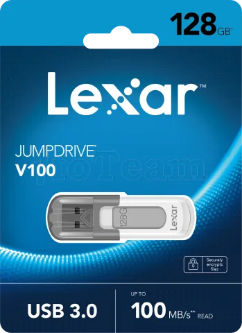 Photo de Clé USB 3.0 Lexar JumpDrive V100 - 128Go (Gris)